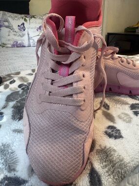 Reebok Pink Mesh Sneakers with Hot Pink Details